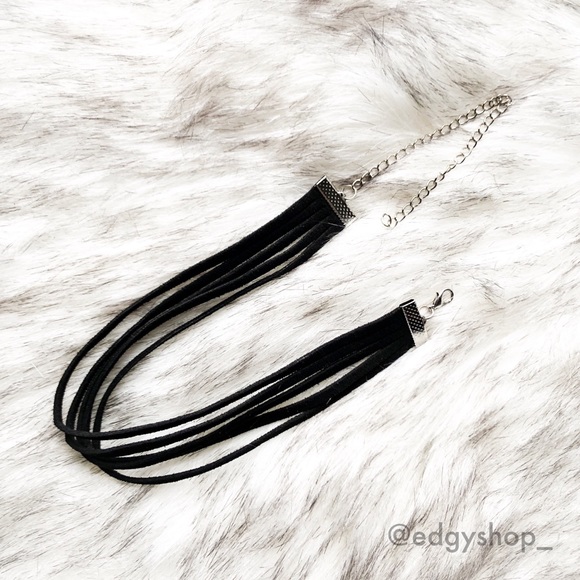 The Edgy Shop Jewelry - Faux Suede Layered Choker